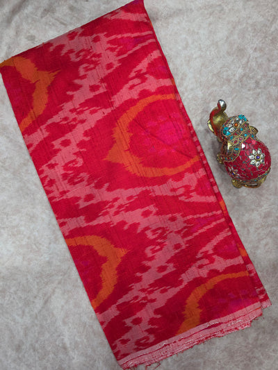 Pochampally dubbian ikkat silk running fabric - WW150
