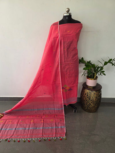 Semi muslin jamdhani salwar set - JMM477