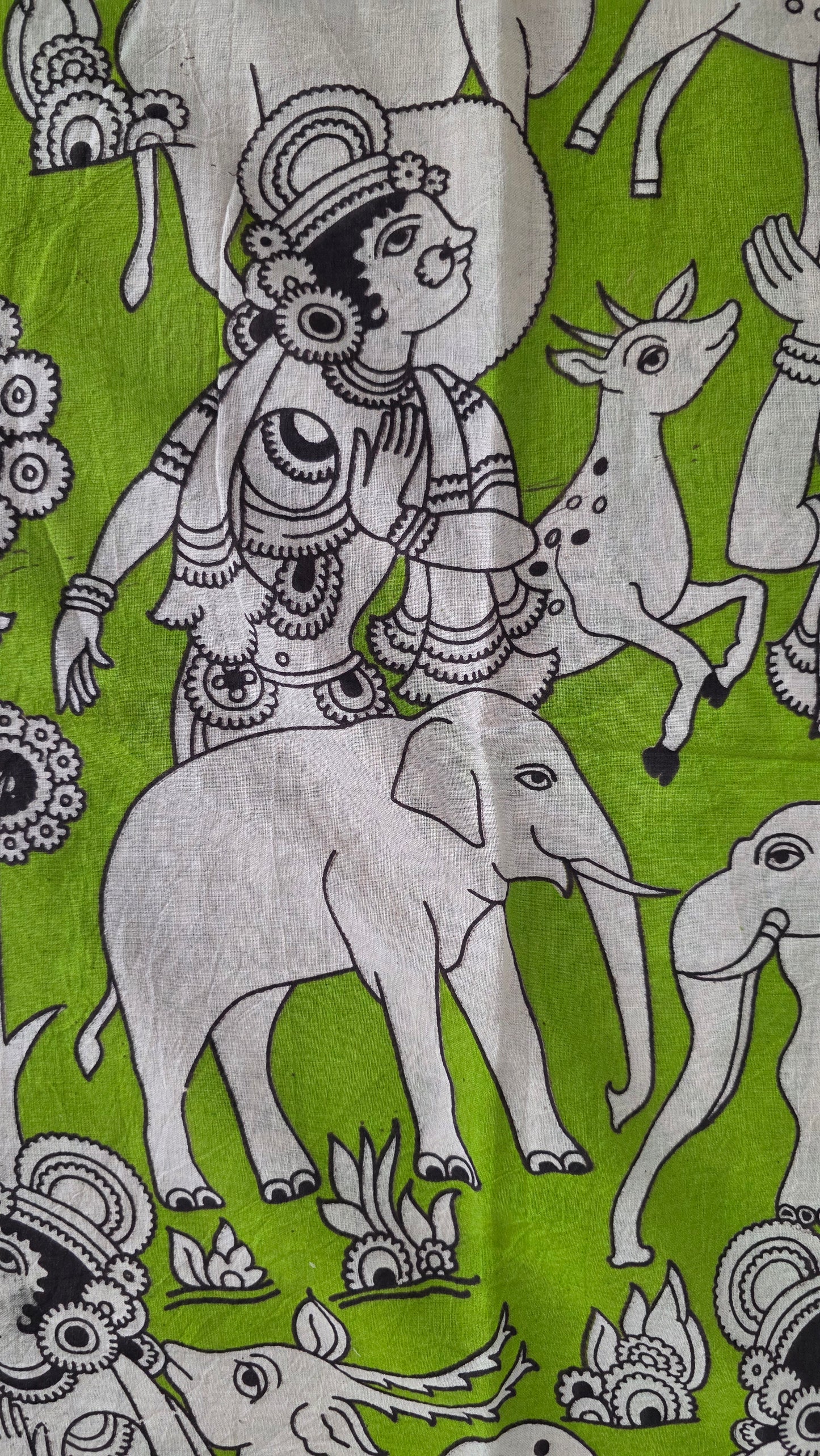 Pure Kalamkari Cotton Salwar Set (2.5 Metres) - Ak372