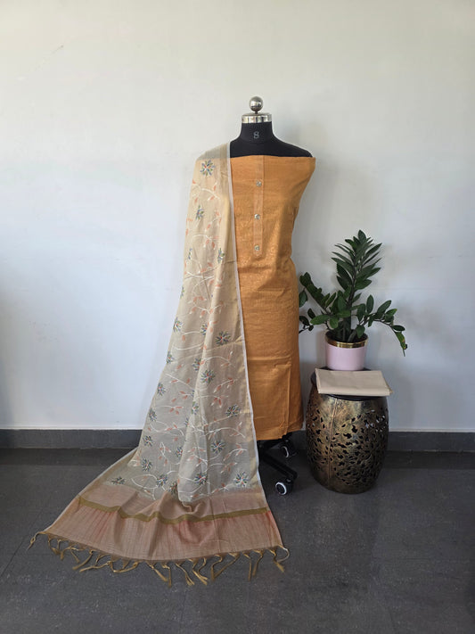 Premium shimmer tissue silk set -