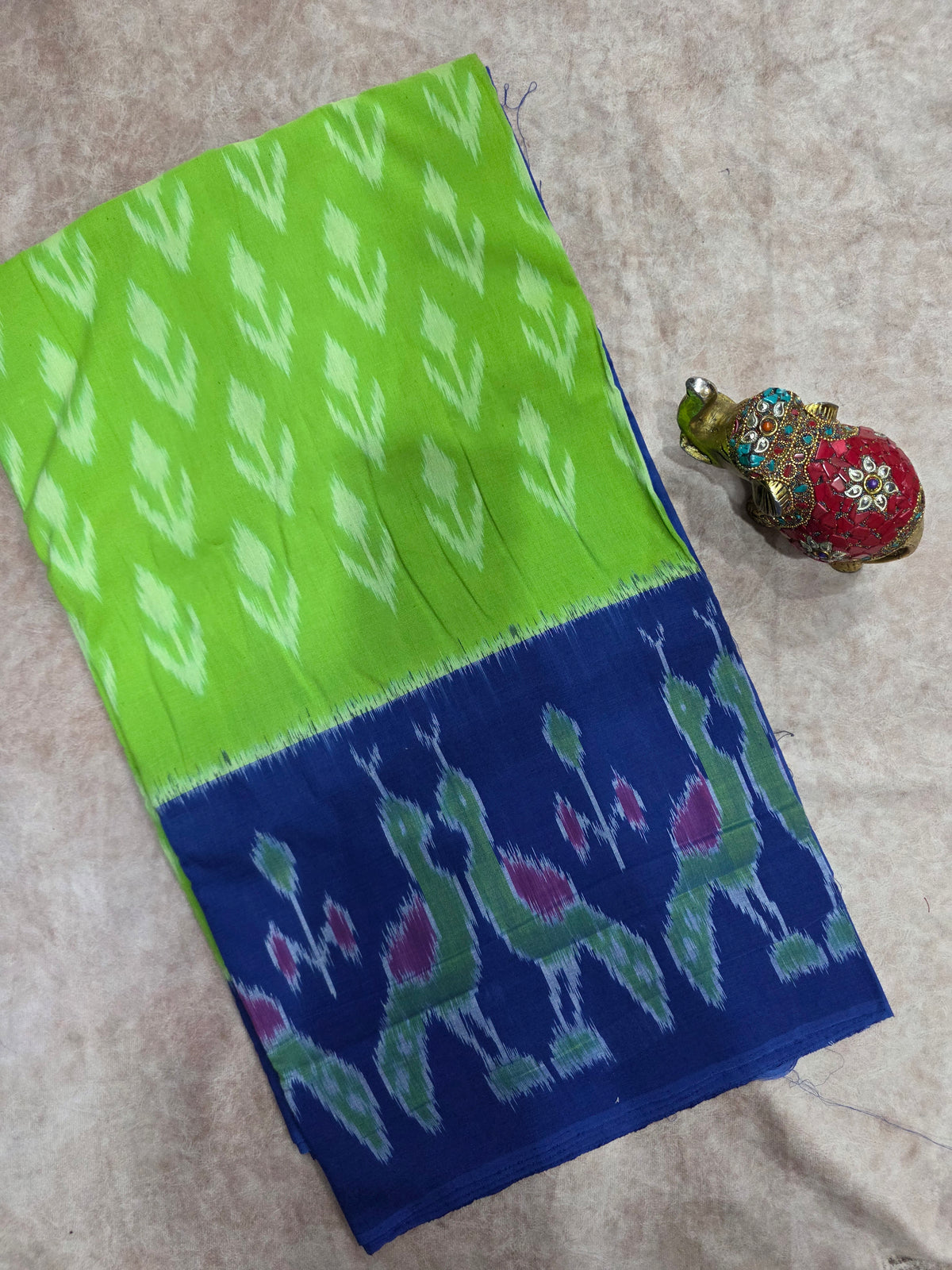 Handloom ikkat soft cotton saree - WW240