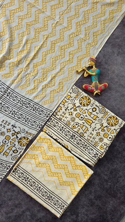 Handblock Jaipuri pure cotton set - JA816