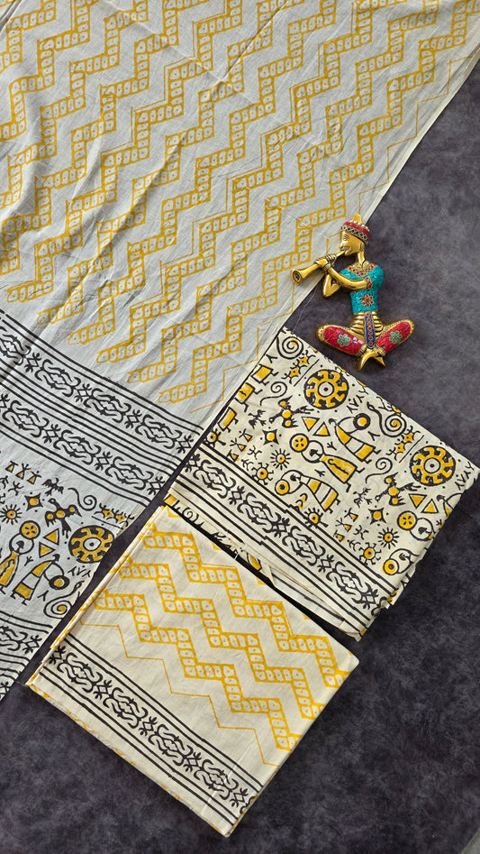 Handblock Jaipuri pure cotton set - JA816