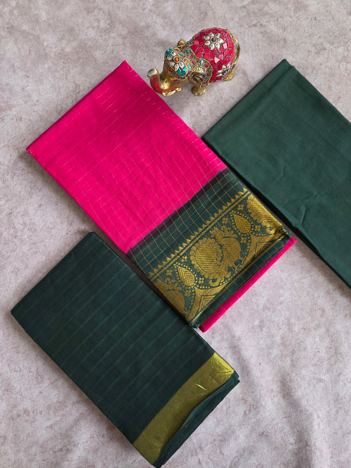 Madurai sungudi zari kattam salwar set -MS129