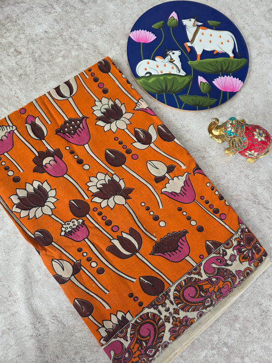 Pure kalamkari cotton saree  - KS10