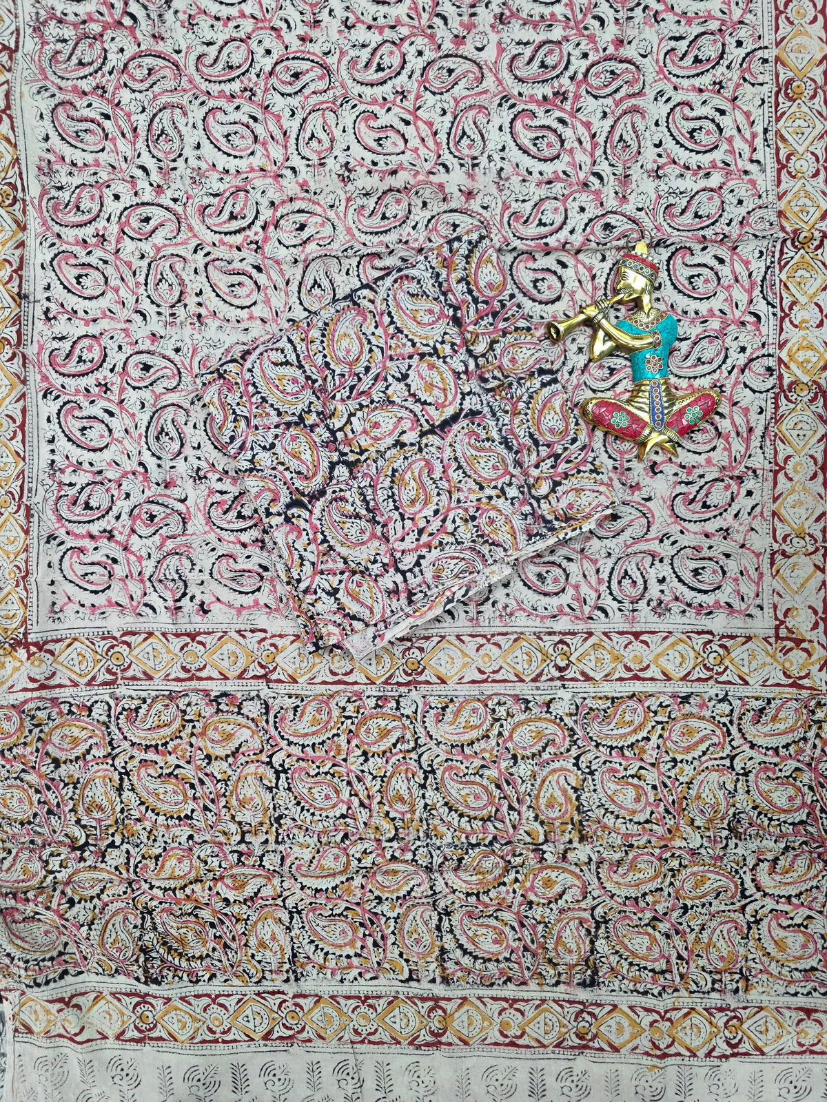 Handblock pure kalamkari cotton set(2 pcs)- AK529