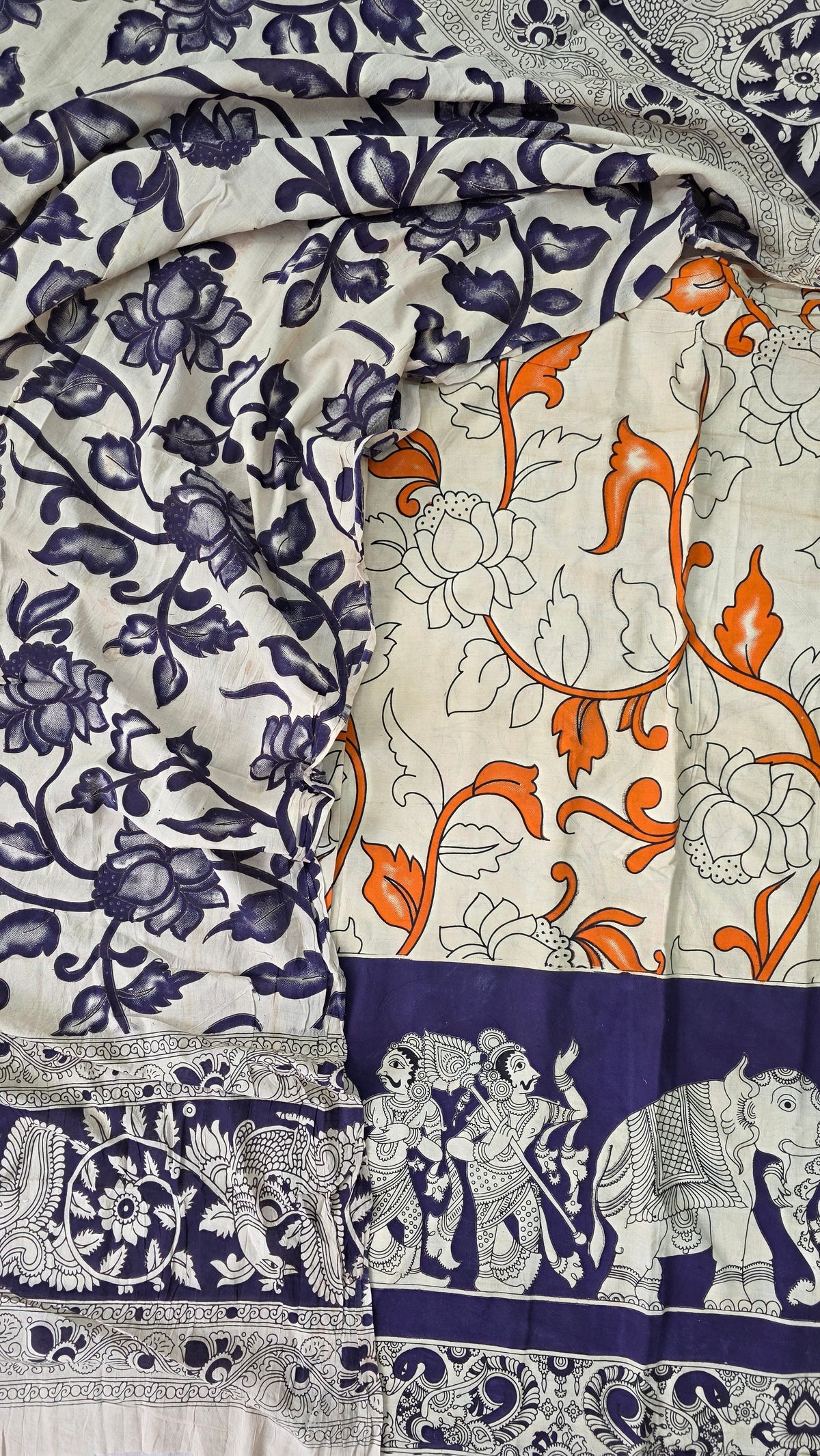 Handcrafted pure kalamkari cotton (2 pcs) set -AK570