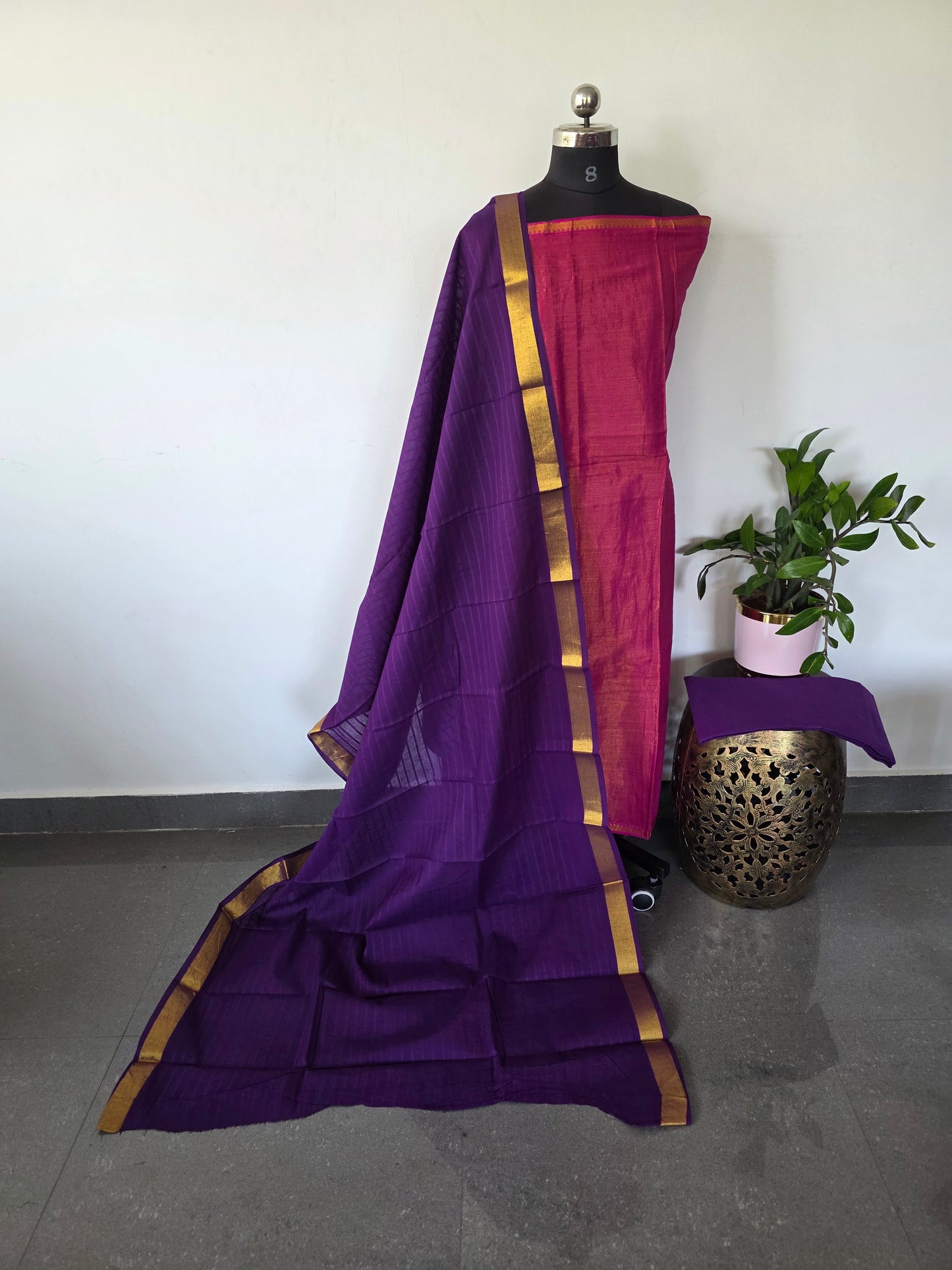 Madurai sungudi Tissue cotton salwar set -MS88