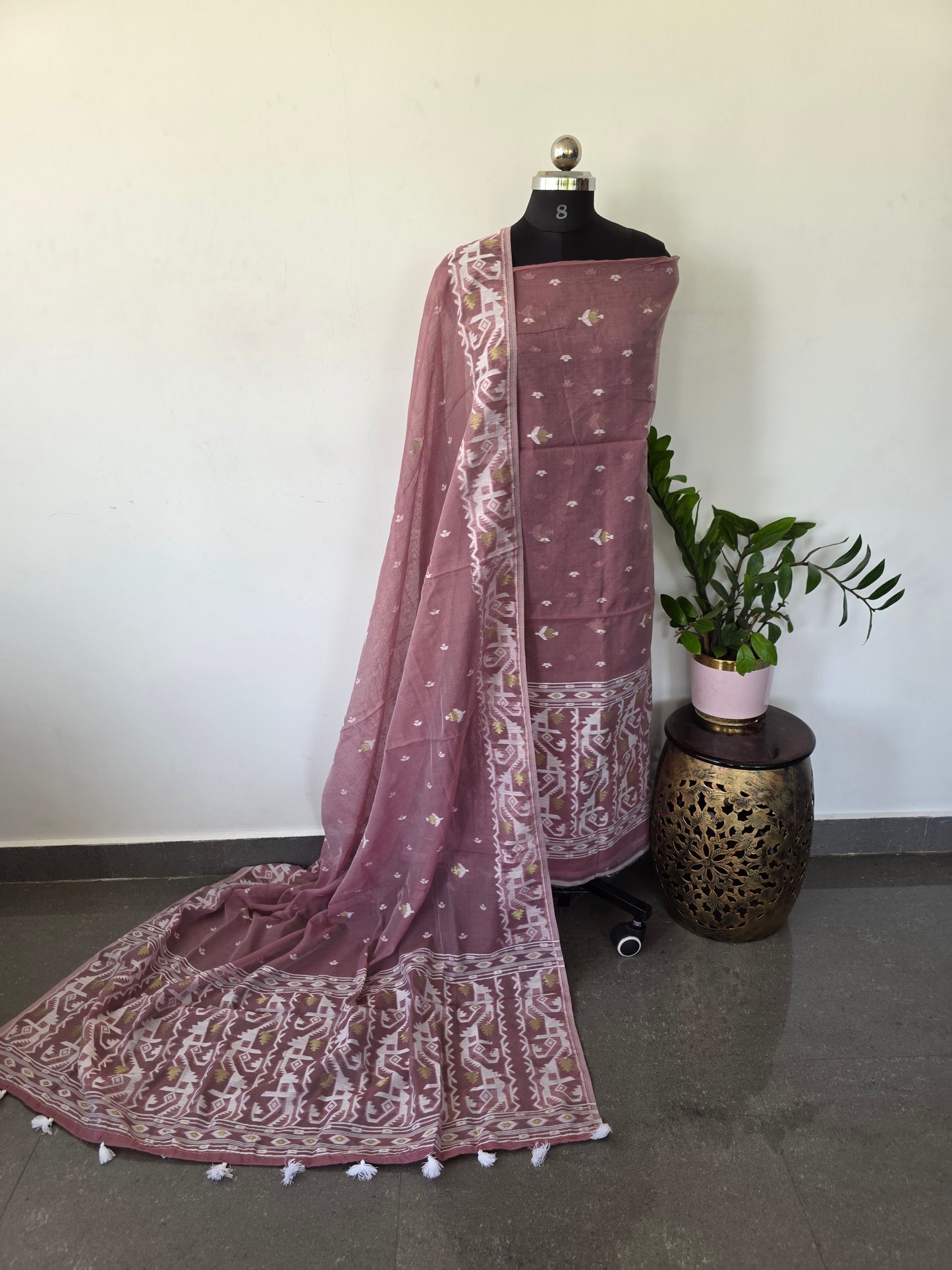 Premium Silk cotton jamdhani set  - CLA139