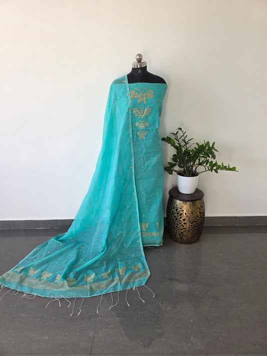 Premium silk cotton jamdhani set - FLY6