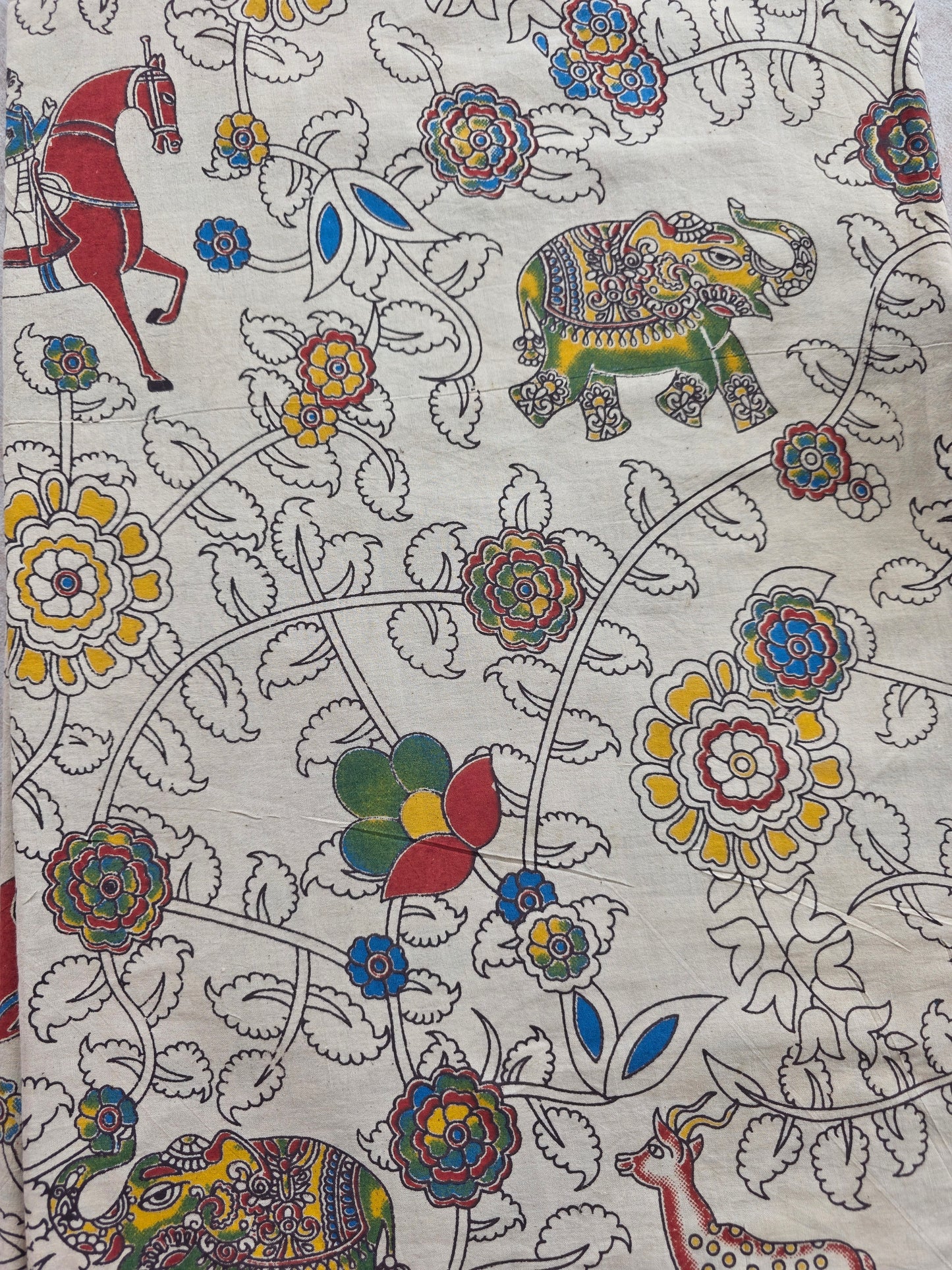 Pure kalamkari cotton running material (1 meter)- KM45
