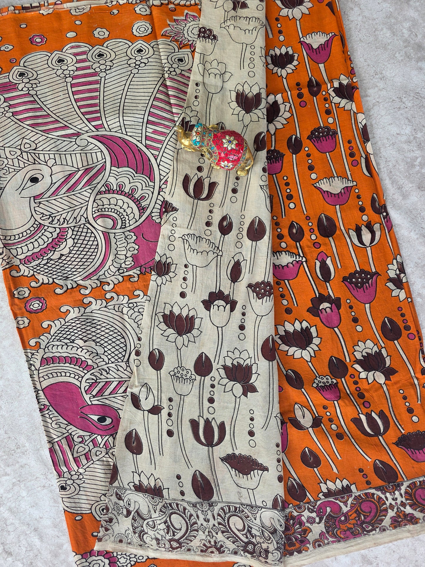 Pure kalamkari cotton saree  - KS10