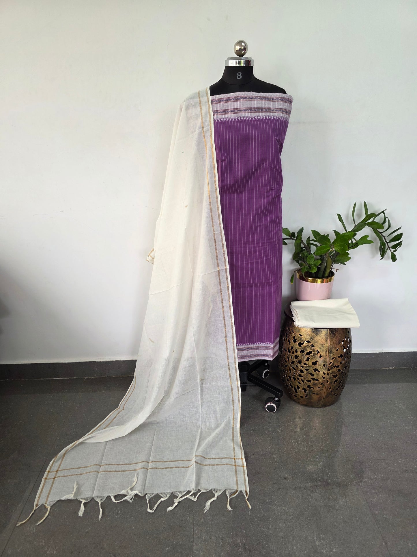 Mangloo Dobby south cotton salwar set - HJ86