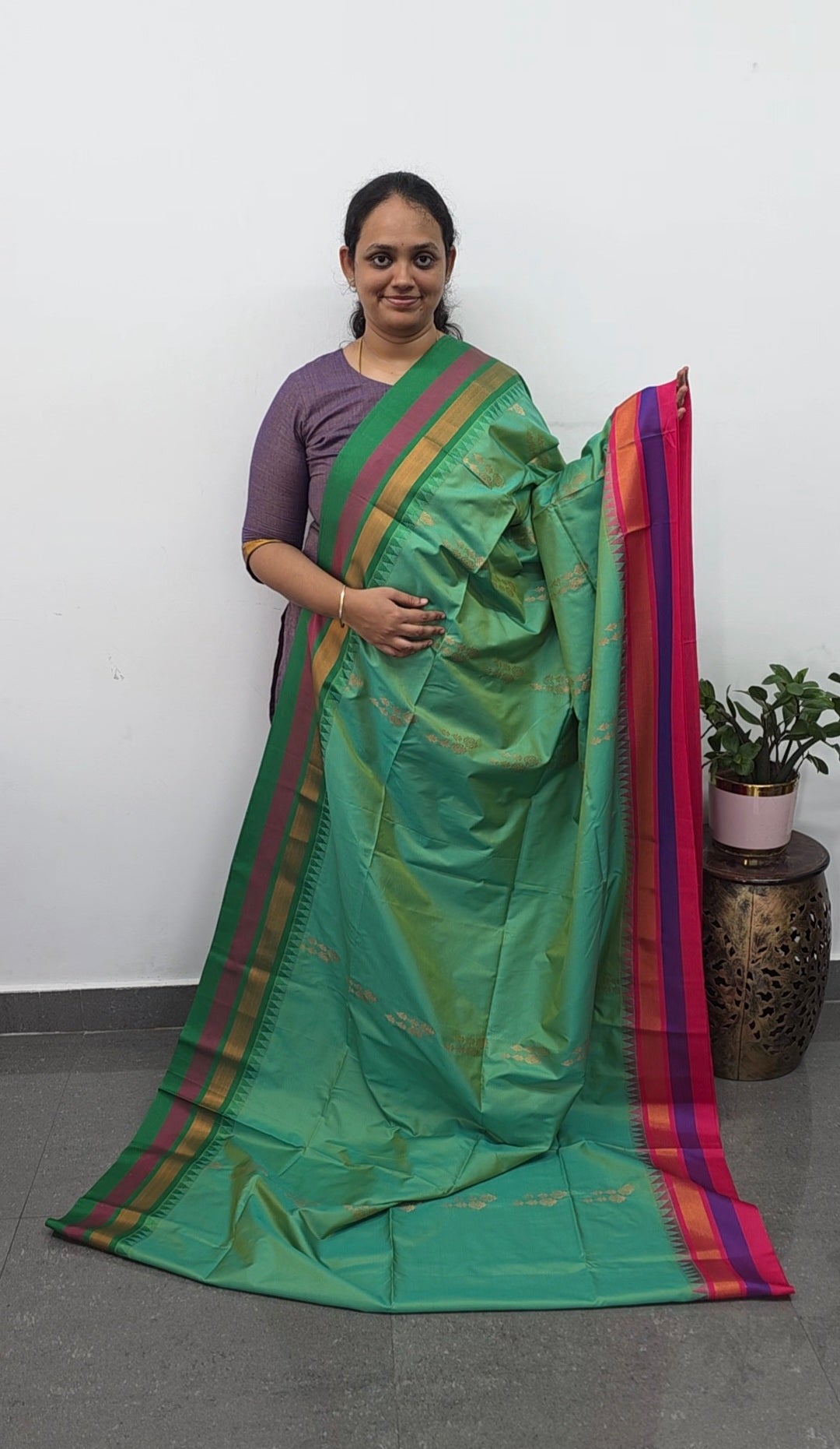Gadwal semi soft silk saree - GS51