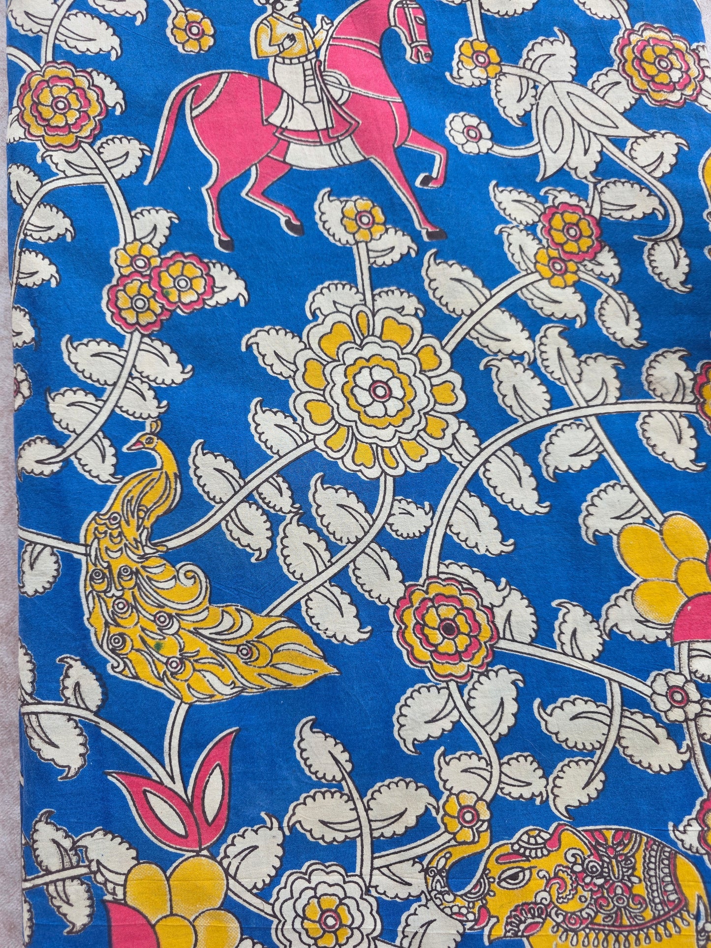 Pure kalamkari cotton running material (1 meter)- KM58