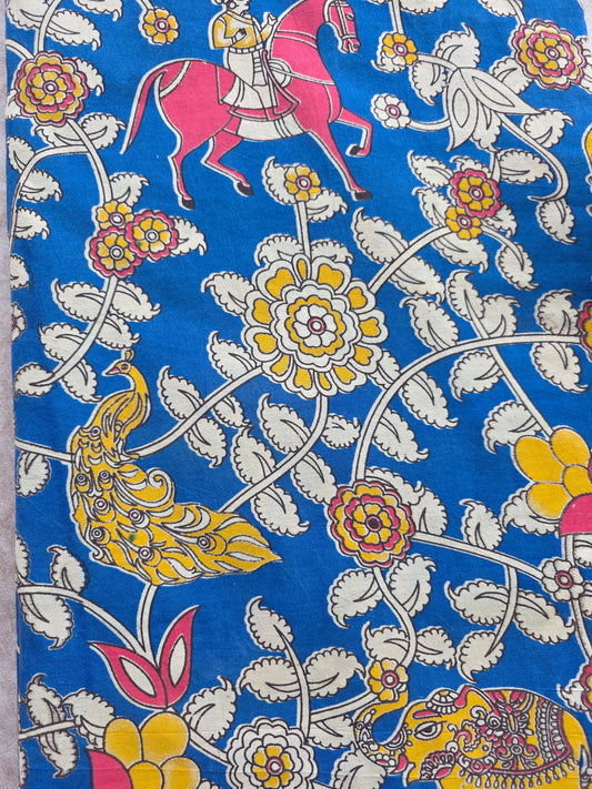 Pure kalamkari cotton running material (1 meter)- KM58