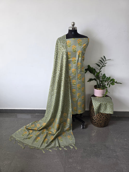Katan ajrakh silk set - FN4