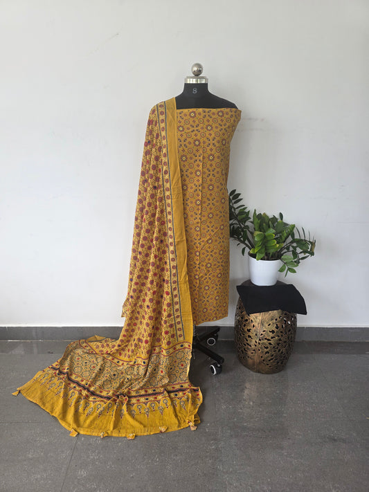 Premium ajrakh cotton set - 280