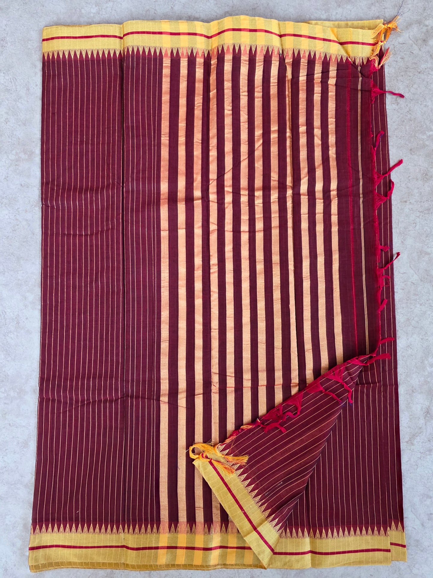 Mercerised stripes narayanapet with saree - NA230