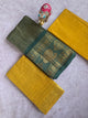 Madurai sungudi tissue with kolam border -MS113