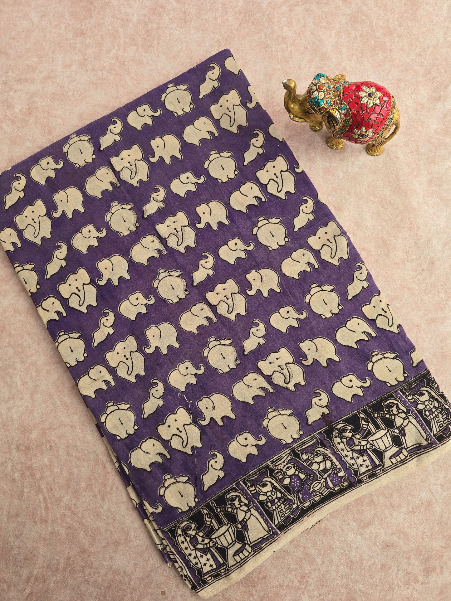 Authentic pure kalamkari cotton saree - HZ24