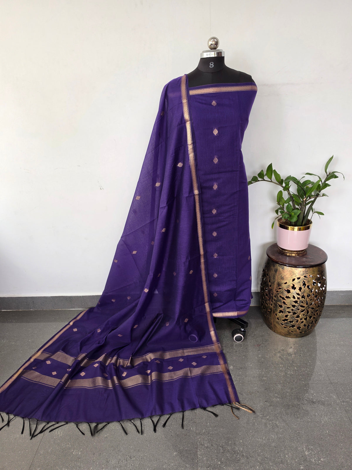Semi Maheshwari silk set-SM300