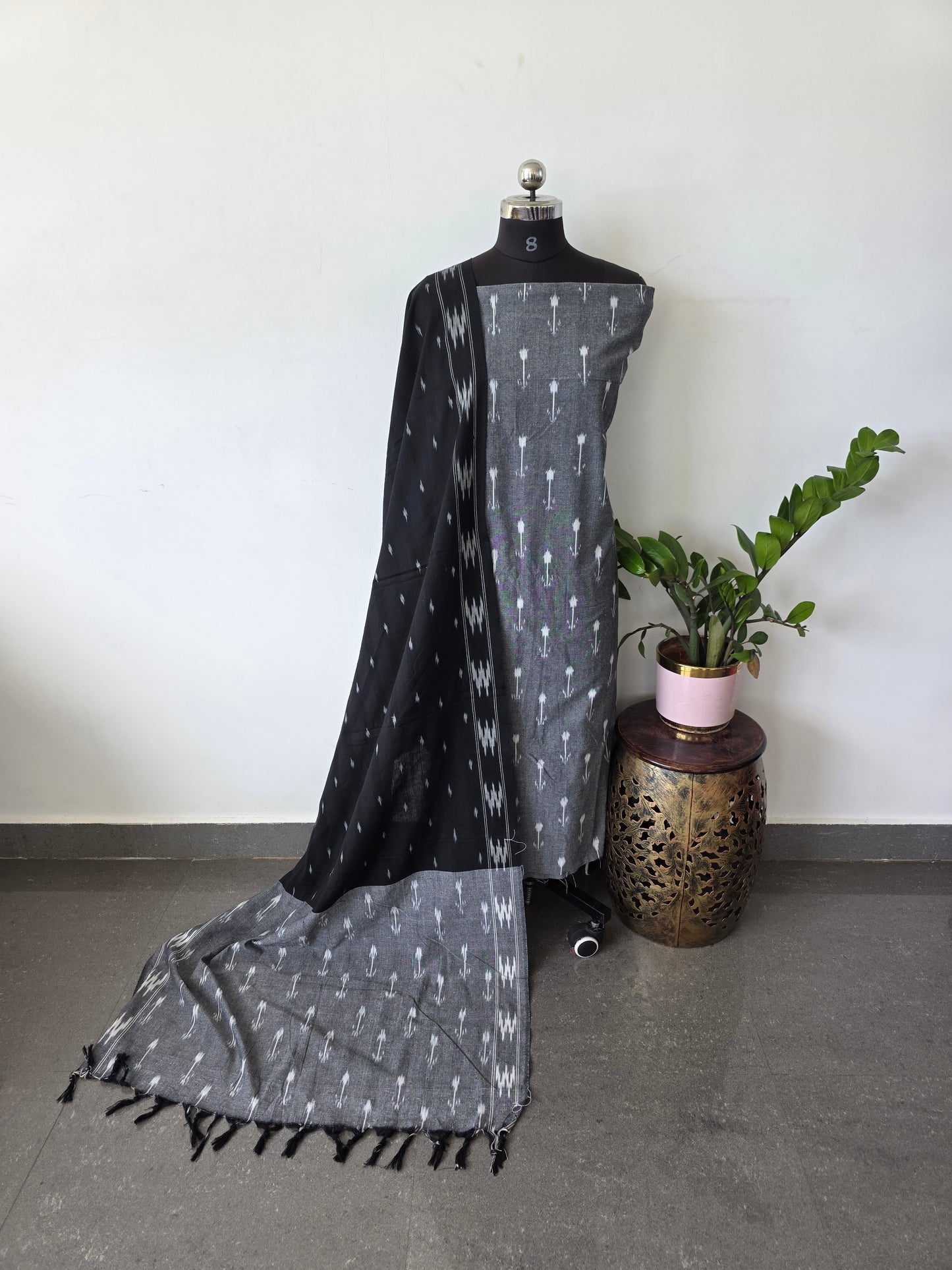 Pochampally ikkat cotton set-VN97