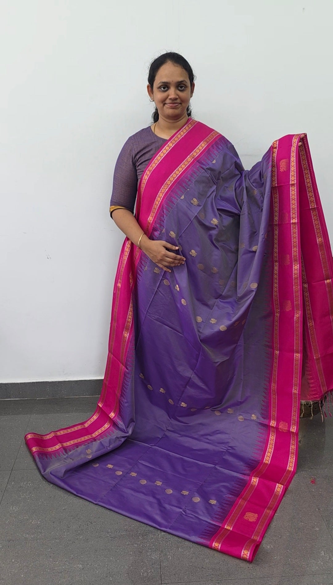 Gadwal semi soft silk saree - GS65
