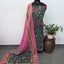 Kalahasthi Handcrafted Penkalamkari bangalore silk set -KH260