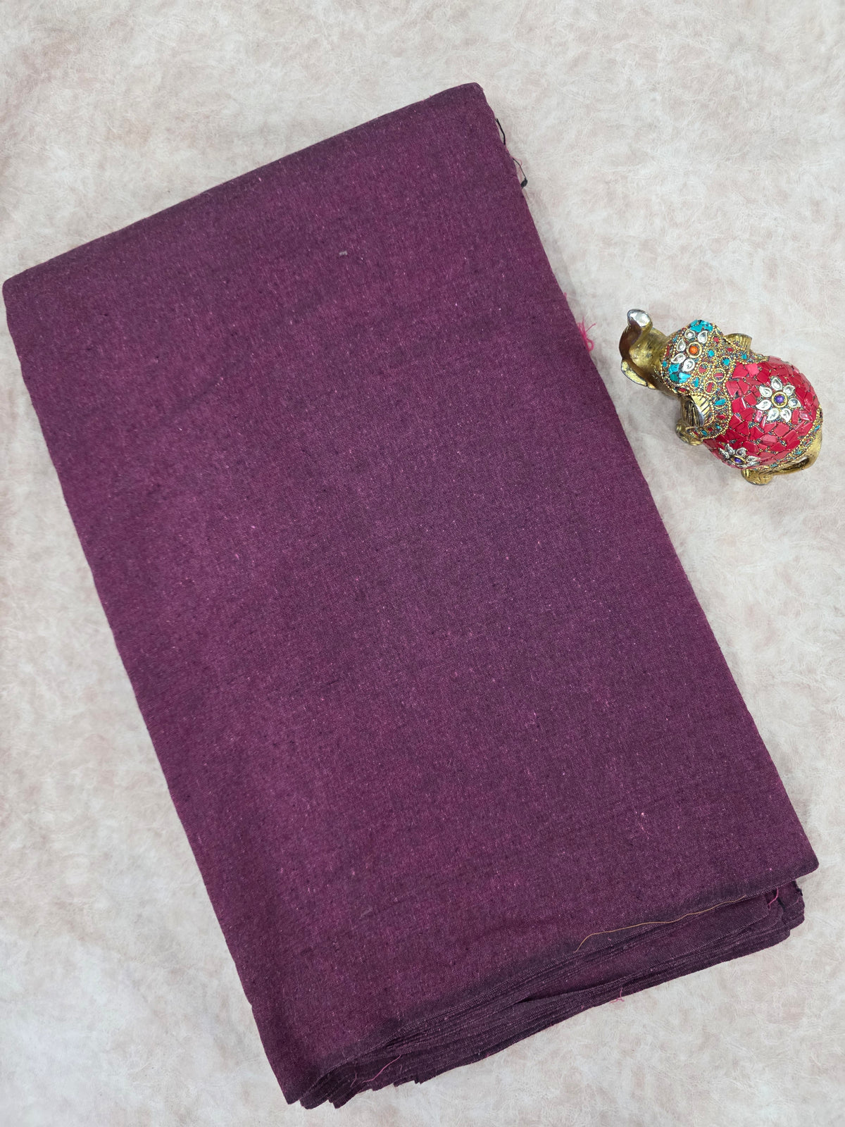 Plain ikkat cotton fabric-WW384