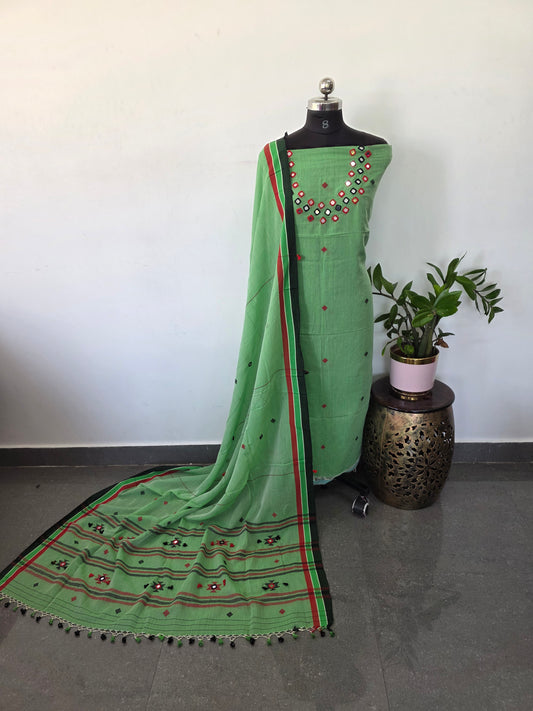 Handcrafted Mirror work bhujodi salwar set - JMM259