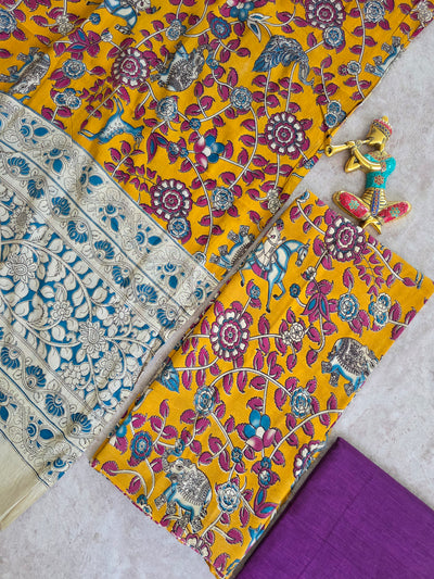 Authentic pure kalamkari cotton set - AK390