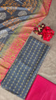 Bhagalpuri Katan discharge print silk set - DB3