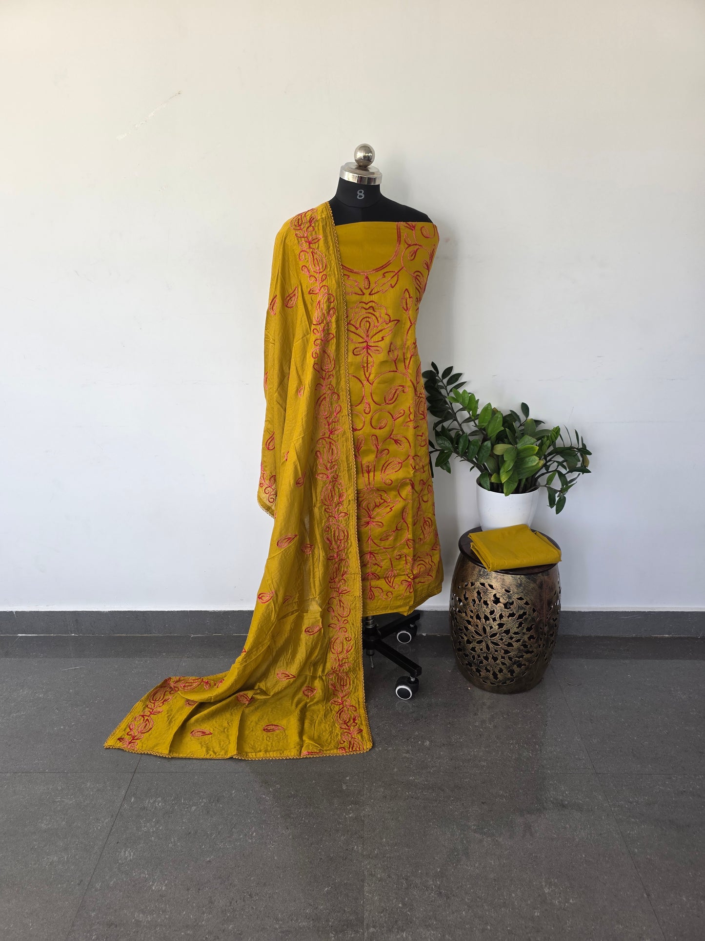 Embroidery satin cotton set - DS22