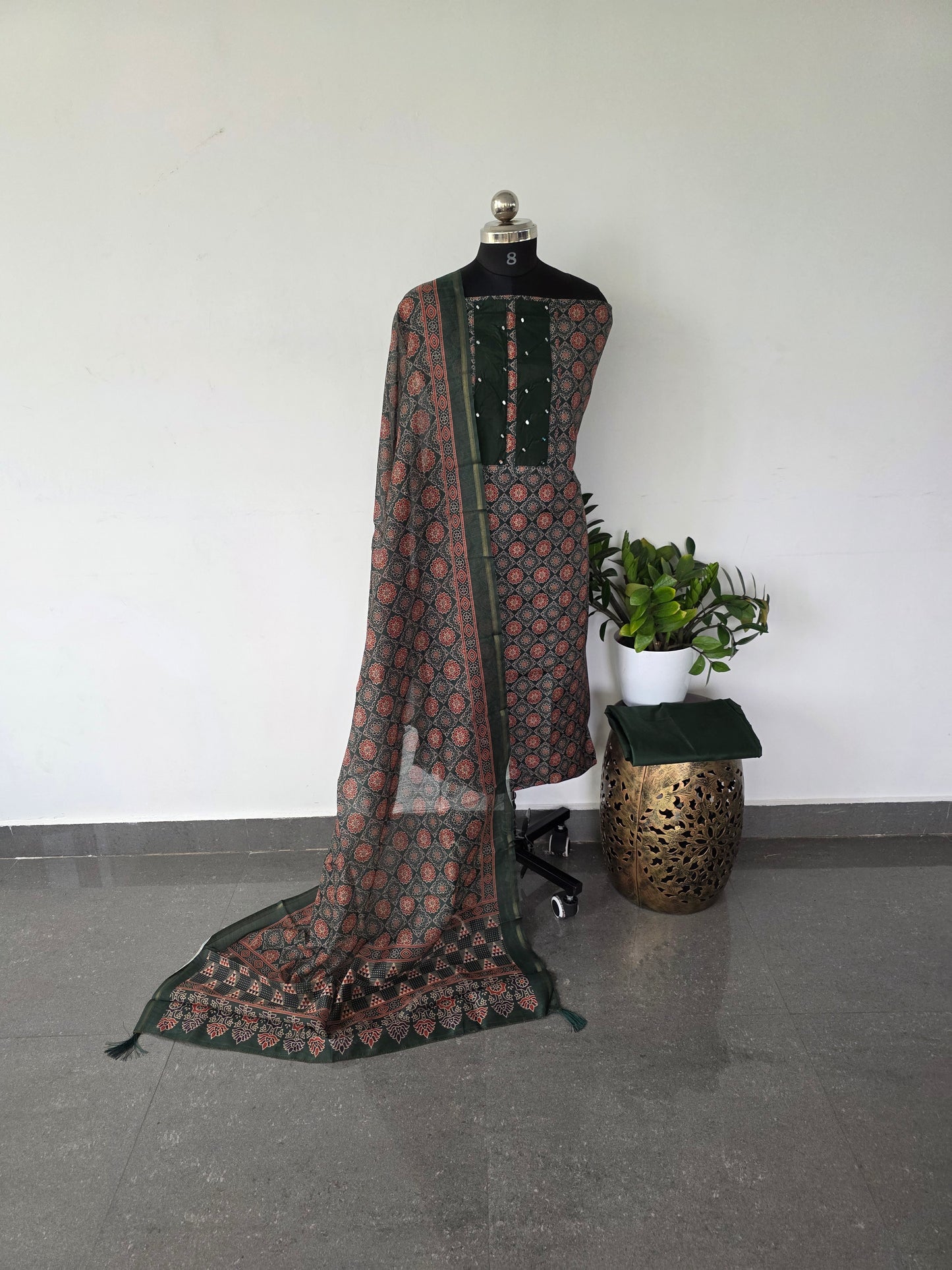 Fancy silk cotton set - 233