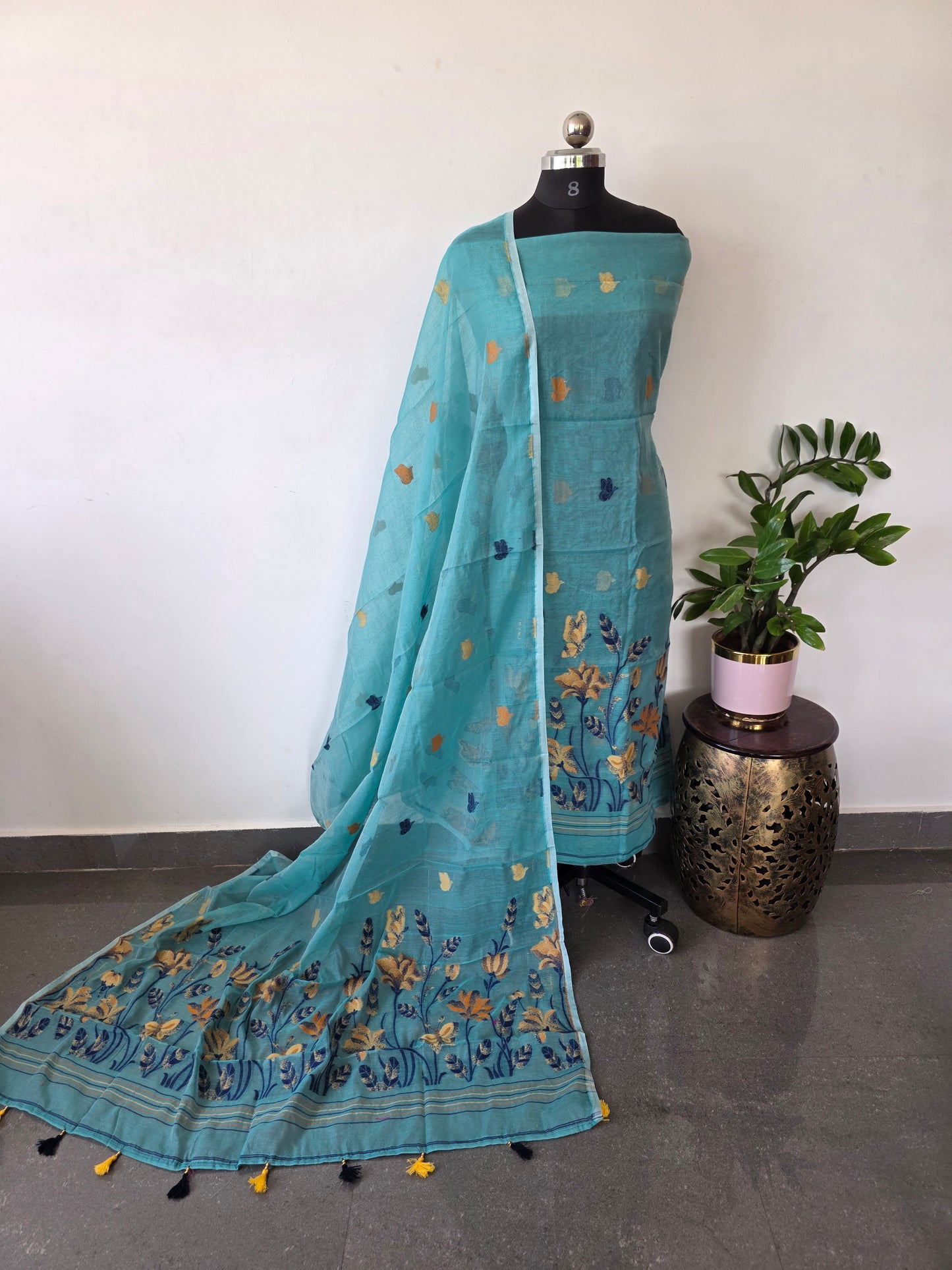 Jamdhani silk cotton set  - CLA455