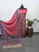Handcrafted Penkalamkari bangalore silk set - KH179