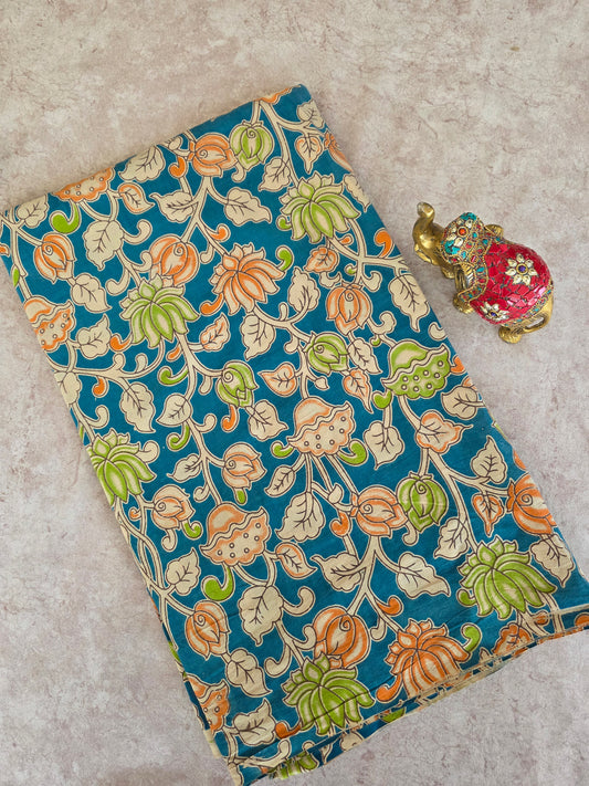 Pure kalamkari cotton running material ( 0. 5 mtrs) - DK14