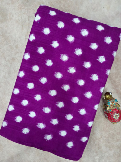 Handloom double ikkat  running material - WW651