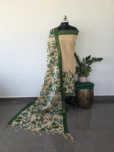 Fusion kalamkari cotton with mangalagiri border salwar - FC28
