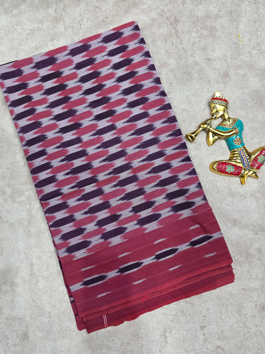 Mercerised warp ikkat saree - NV382