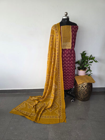 Gamthi ajrakh cotton set - BA290