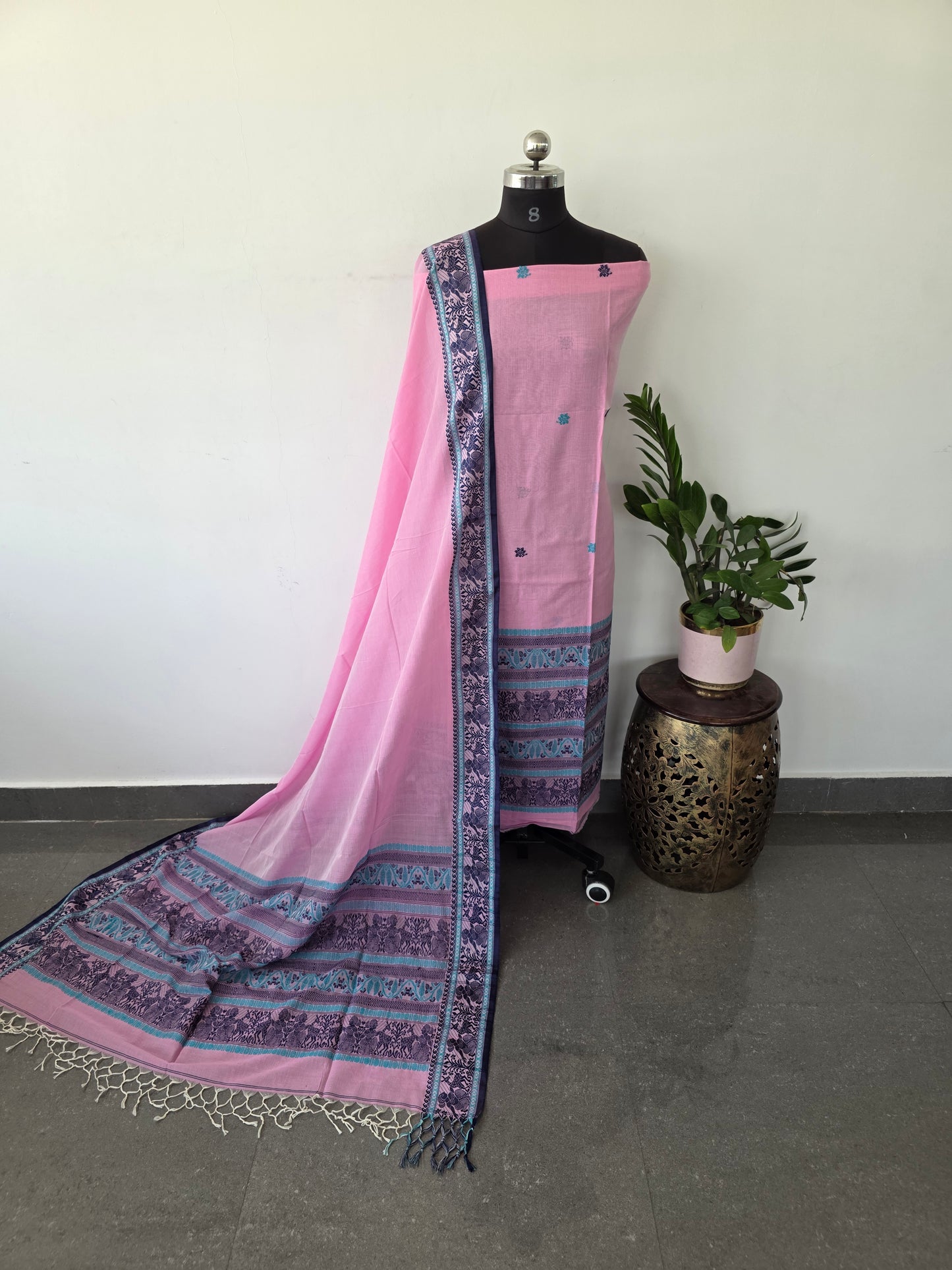 Baluchari pure mercerised cotton salwar - BB121