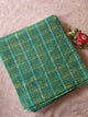 Handcrafted batik checked cotton running material -HB92