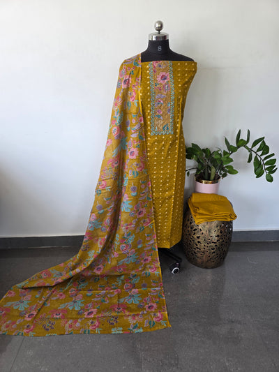 Chikankari Embroidery premium cotton set - AS64