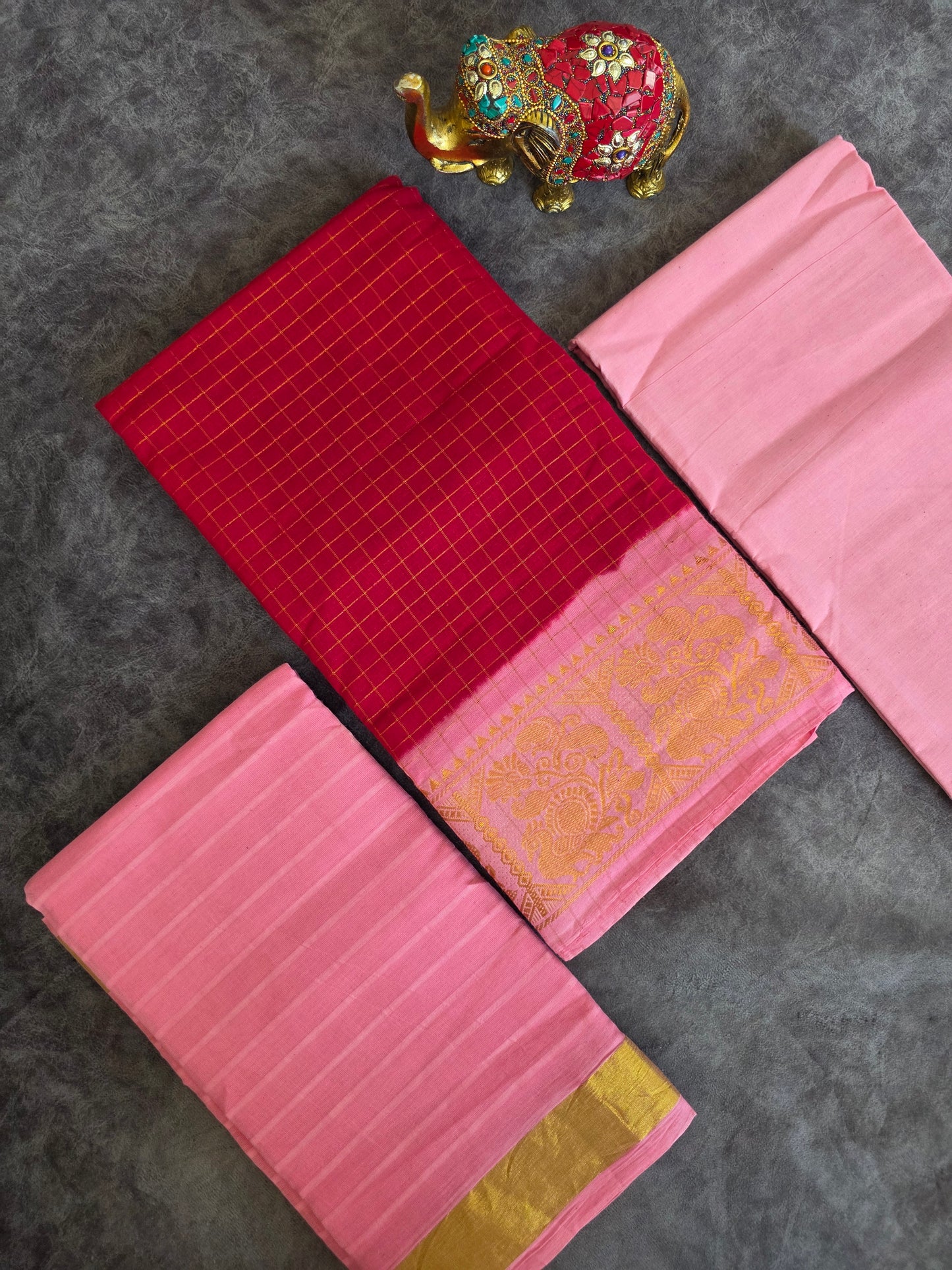 Madurai sungudi zari kattam salwar set -MS63