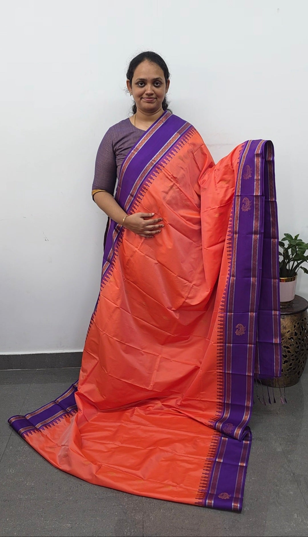 Gadwal semi soft silk saree - GS57