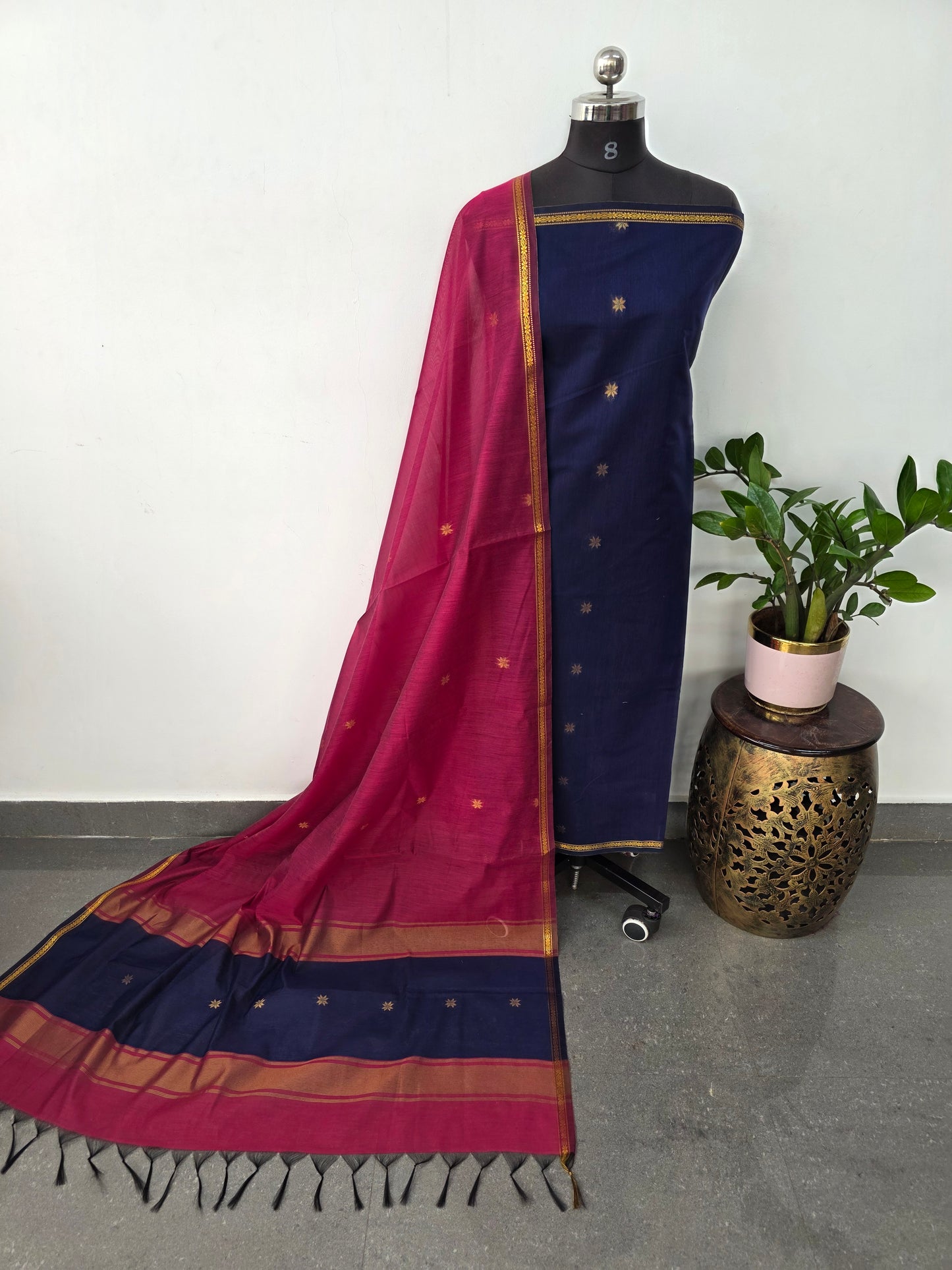 Semi Maheshwari silk salwar set - SM86