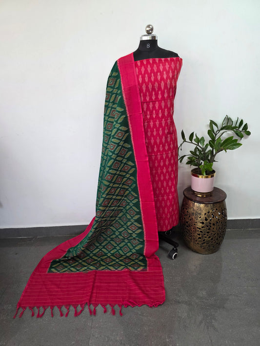 Handloom Mercerised ikkat cotton salwar set - KK187