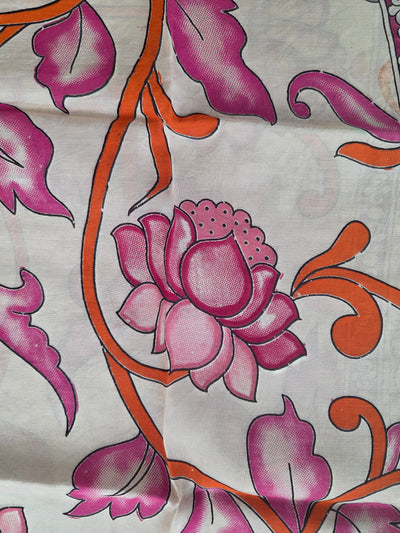 Handcrafted chennuri kalamkari silk dupatta - KAA29